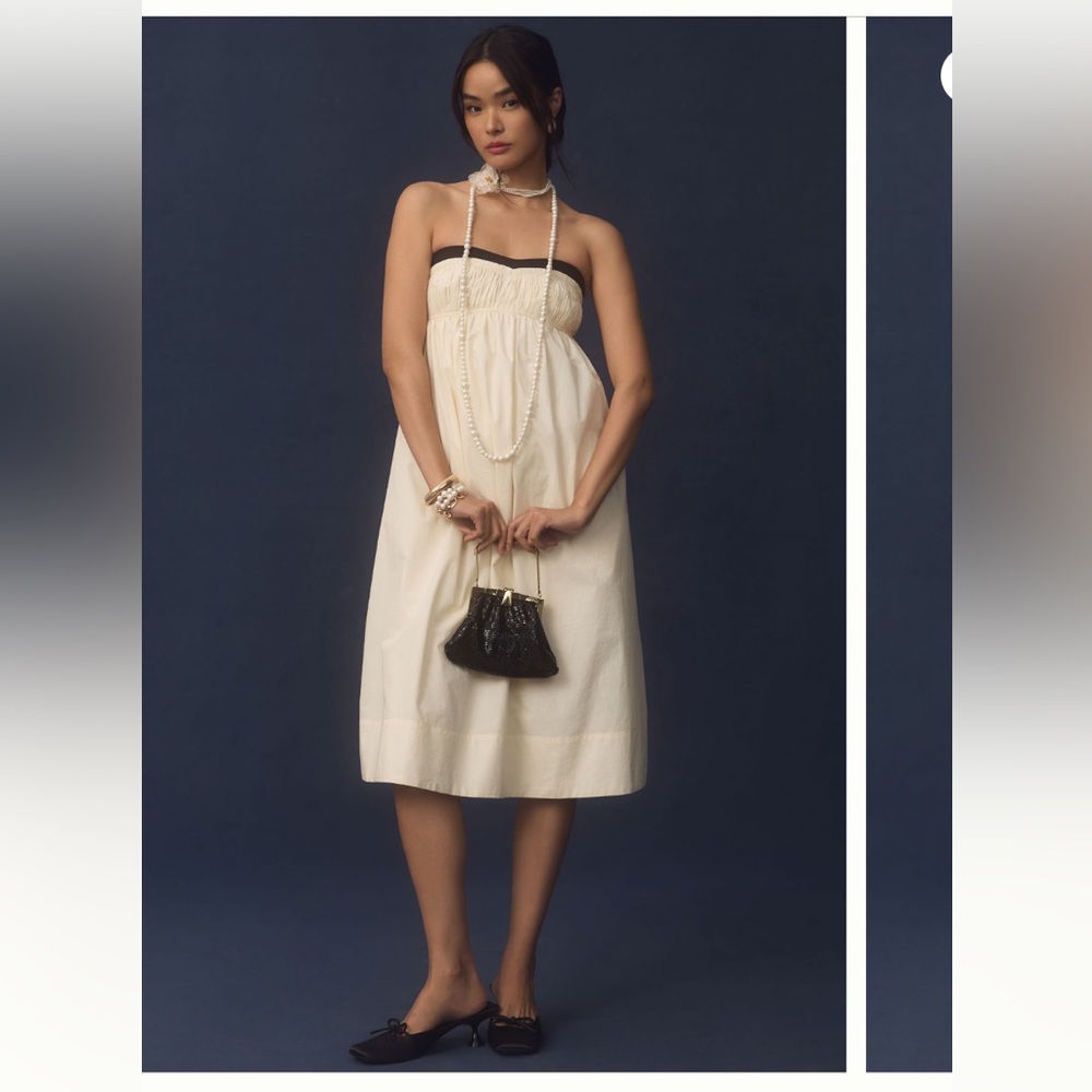 Maeve Strapless Pintuck Open Back Dress